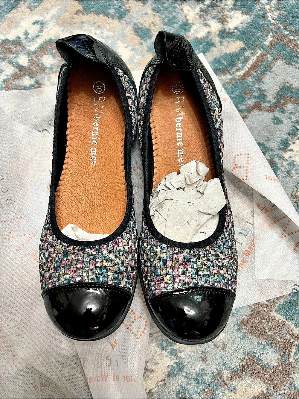 Bernie Mev Woven Multicolor Ballet Flats